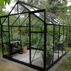 Växthus Lykke Hybrid 97 m2 Svart