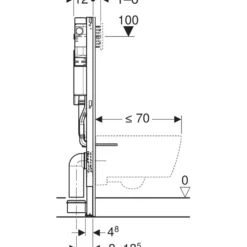 WC-fixtur Geberit Duofix Sigma H112