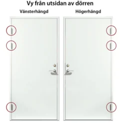 Ytterdörr SnickarPer 254G Klarglas Vit
