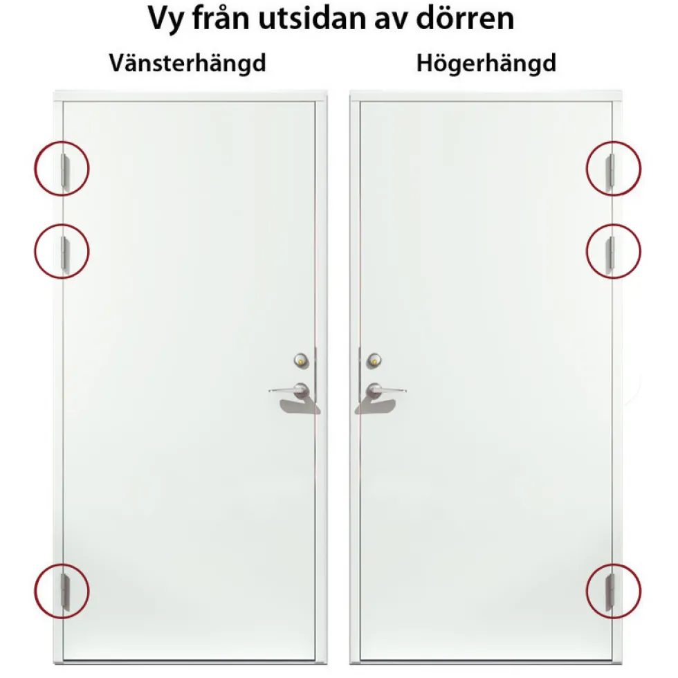 Ytterdörr SnickarPer 254G Klarglas Vit